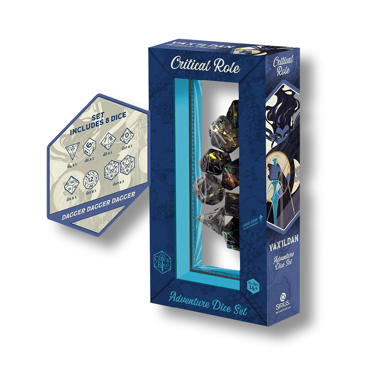 Official Vox Machina Adventure Dice Set: Vax’ildan