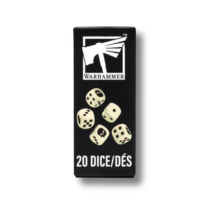 Warhammer 40,000: Warhammer Dice Set (20 Bone-Coloured Dice)