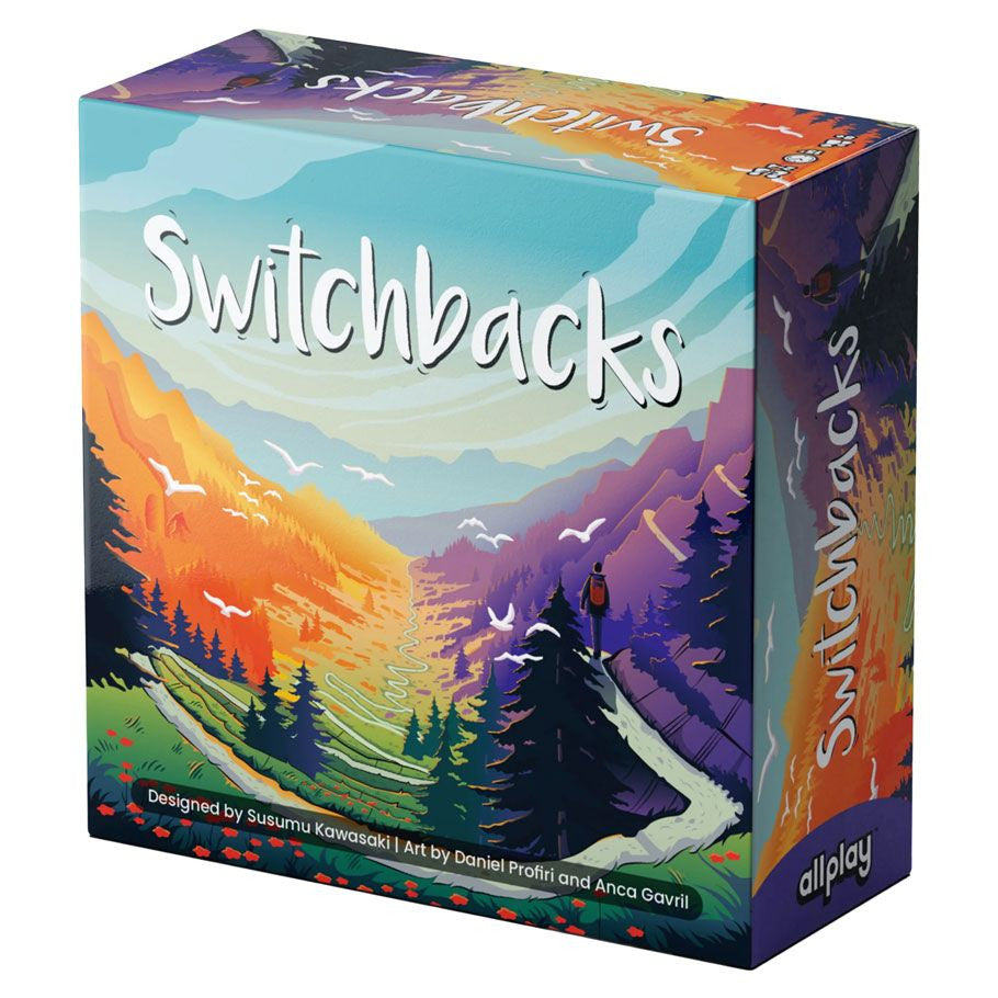 Switchbacks Mountain Trekking Strategy Board Game Box Set and Components