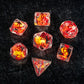 Dragon Storm Inclusion Resin Dice Set (Red Dragon) | 7-Piece 16mm Polyhedral Set – image 5