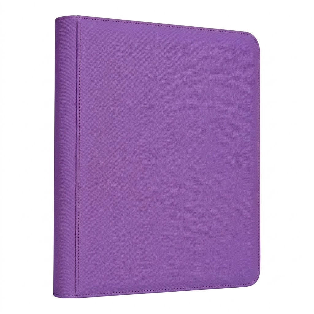 Portable 9-Pocket PU Leather Trading Card Binder with Zipper Closure (360 Pocket) – image 9