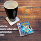 4x4 Ceramic Blue Video GamRetro Handheld "Legacy Blue" Ceramic Coaster - 4x4 Water-Resistant Gaming Decore Coaster, Water-Resistant Design – image 4