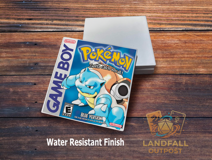 Retro Handheld "Electric Yellow" Ceramic Coaster - 4x4 Water-Resistant Gaming Decor