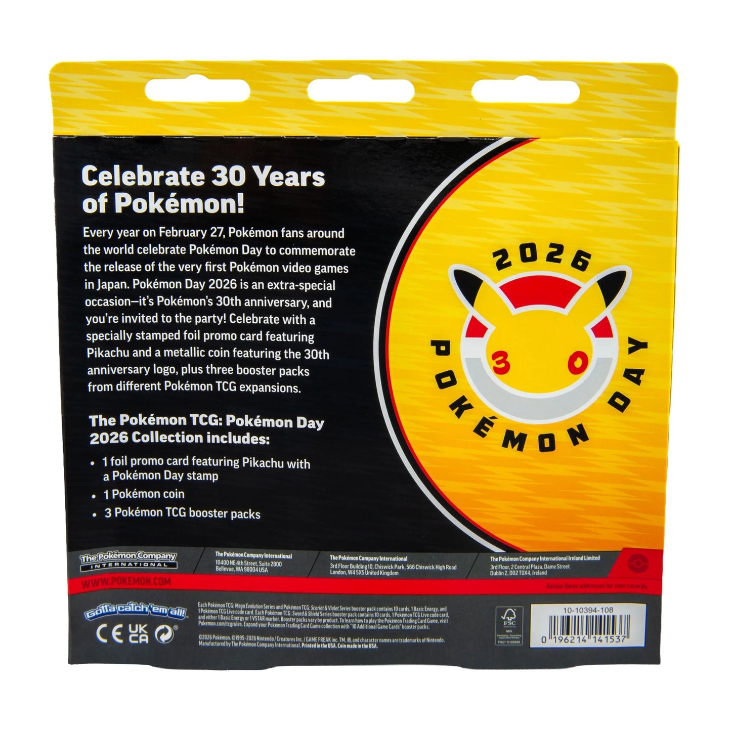 Pokémon Day 2026 Collection (30th Anniversary) – Pikachu Promo
