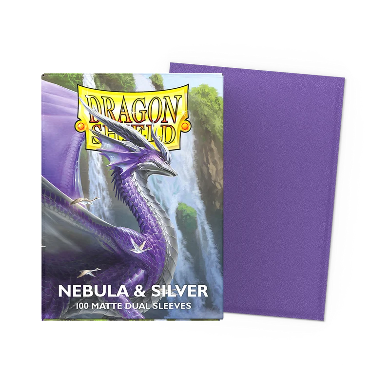 Dragon Shield Sleeves: Standard Matte Dual - Nebula & Silver (100ct)