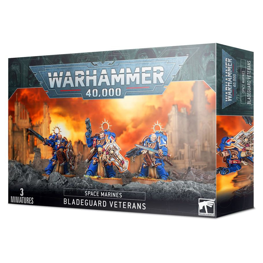 Warhammer 40000 Space Marines Bladeguard Veterans Multipart Plastic Miniatures Box Packaging