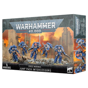 Warhammer 40000 Space Marines Jump Pack Intercessors Squad Multipart Plastic Miniatures Box Packaging