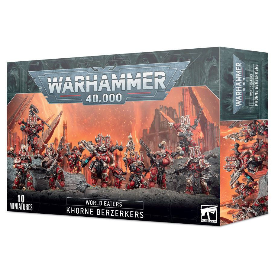 Warhammer 40000 World Eaters Khorne Berzerkers Multipart Plastic Miniatures Box Packaging