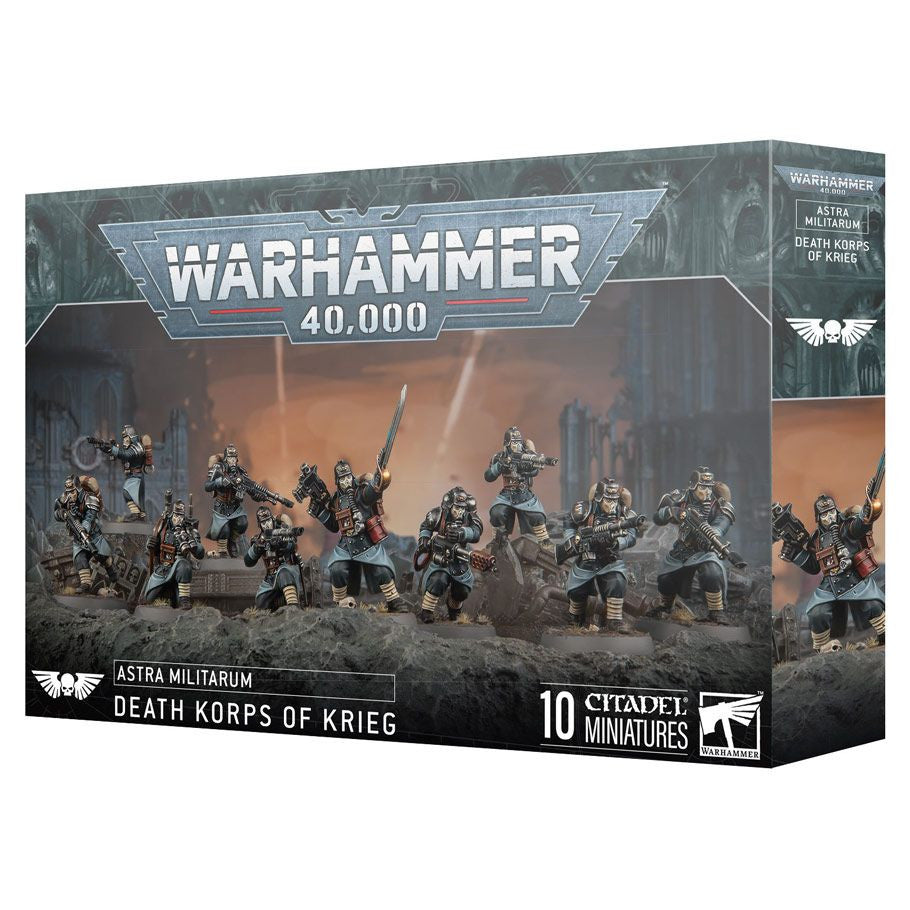Warhammer 40000 Astra Militarum Death Korps of Krieg Multipart Plastic Miniatures Box Packaging