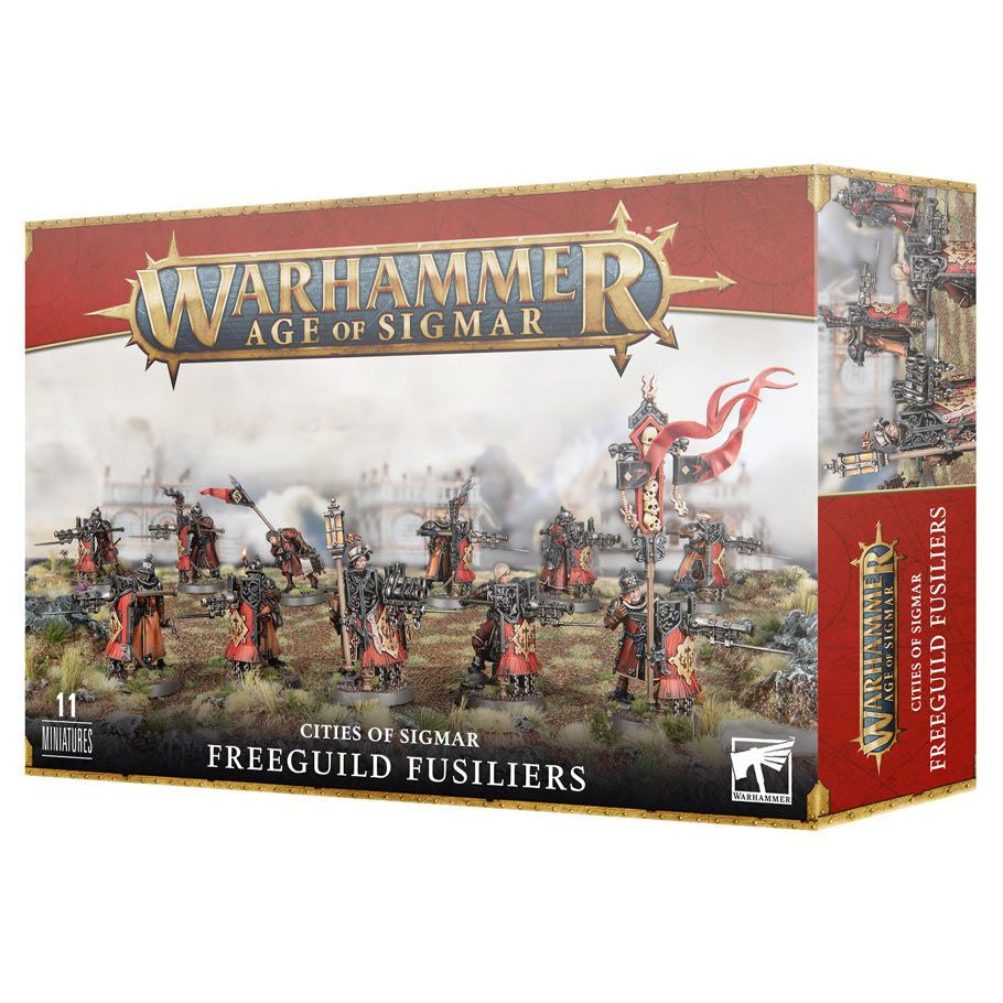 Warhammer Age of Sigmar Cities of Sigmar Freeguild Fusiliers Multipart Plastic Miniatures Box Packaging