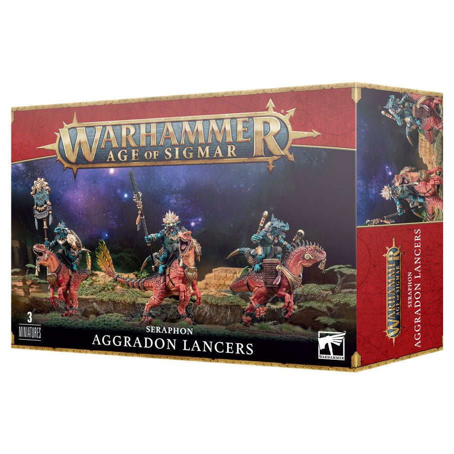 Warhammer Age of Sigmar Seraphon Aggradon Lancers Multipart Plastic Miniatures Box Packaging