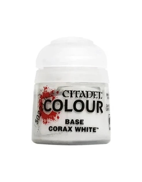 Citadel Colour Base Corax White 12ml Acrylic Paint Pot