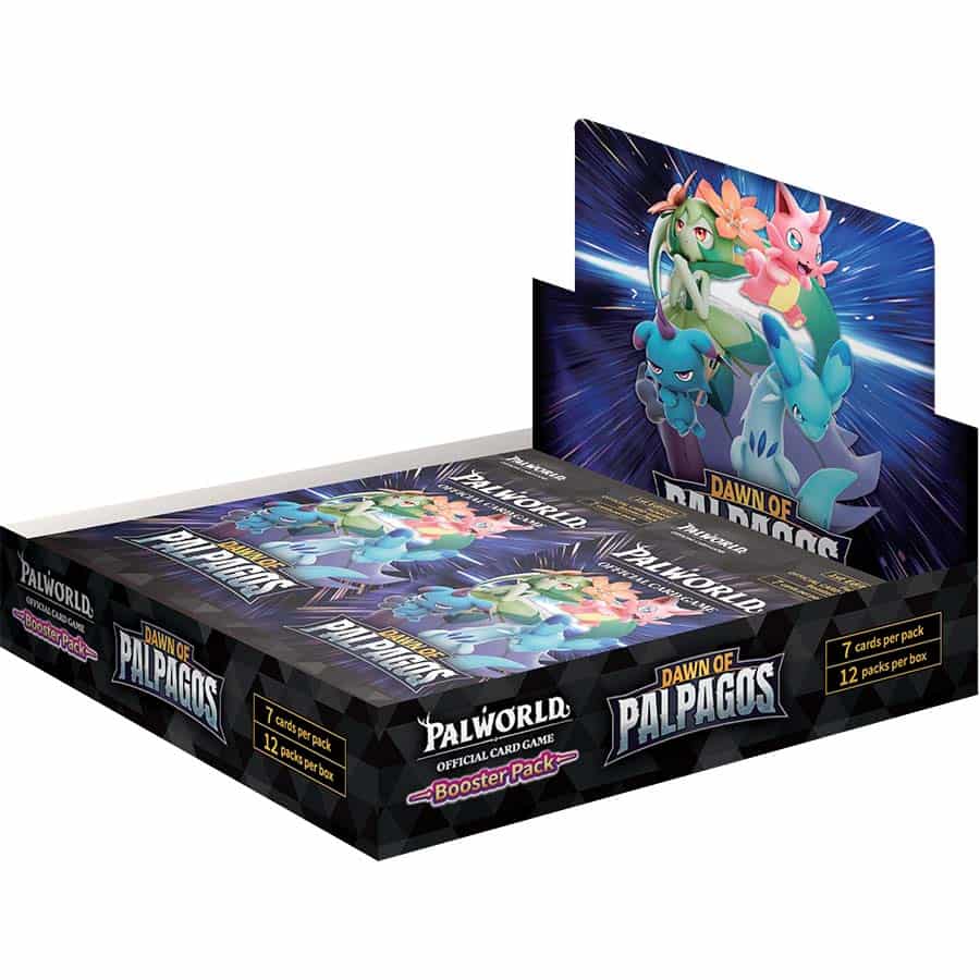 Palworld TCG Dawn of Palpagos Twelve Count Factory Sealed Booster Display Box Packaging