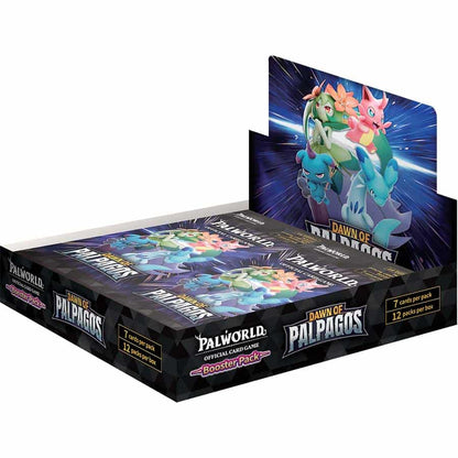 Palworld TCG Dawn of Palpagos Twelve Count Factory Sealed Booster Display Box Packaging