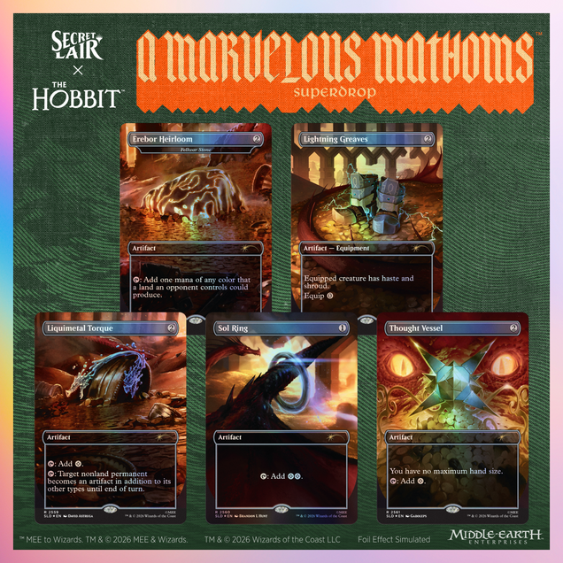 Magic The Gathering Secret Lair x The Hobbit Smaug's Spoils Foil Edition Box Set