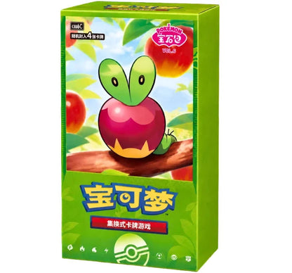 Pokemon TCG Gem Pack Vol 6 CBB6C Simplified Chinese Factory Sealed Booster Box Packaging featuring Applin